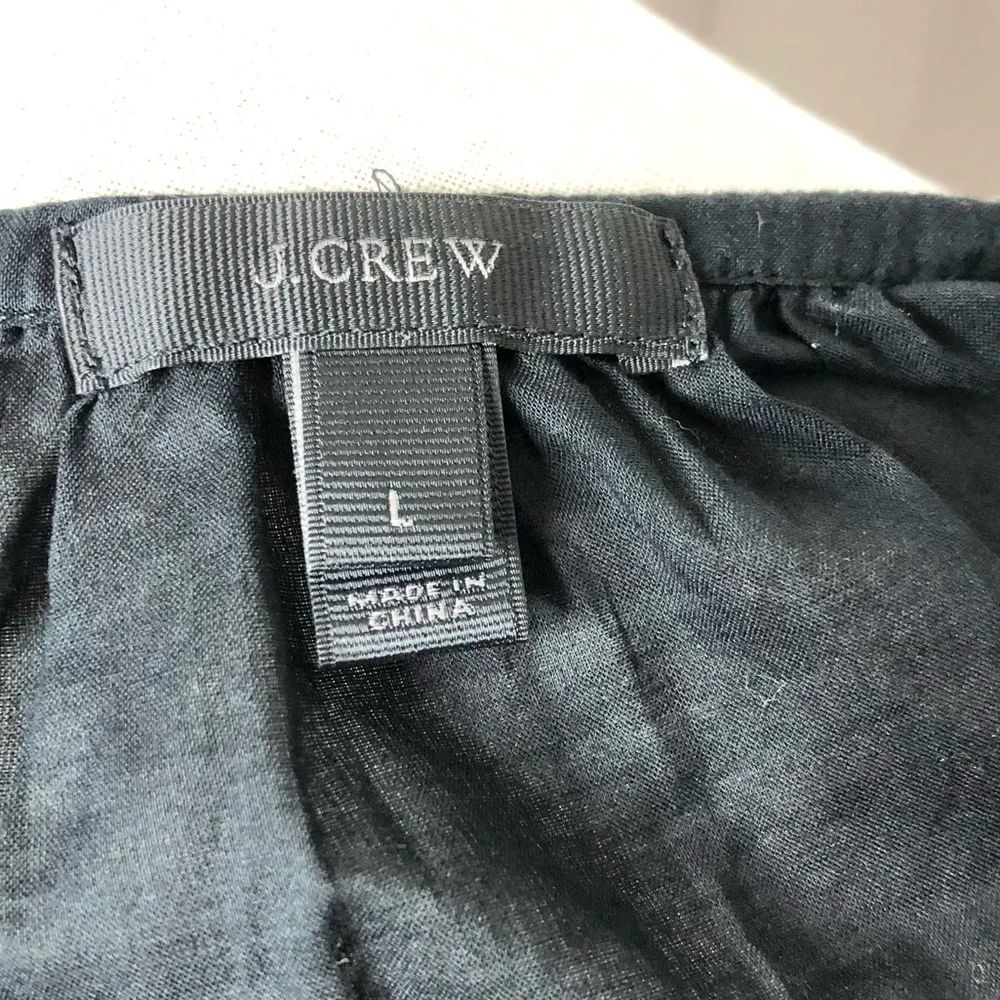 J. Crew black label embroidered peasant tunic top, tie front